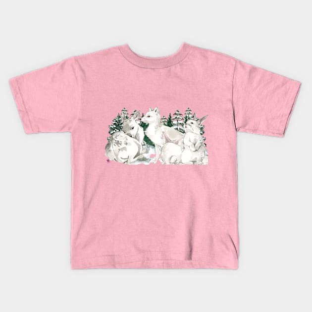 Christmas Winter Tale Kids T-Shirt by Viper Unconvetional Concept